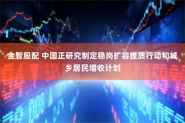 金智股配 中国正研究制定稳岗扩容提质行动和城乡居民增收计划